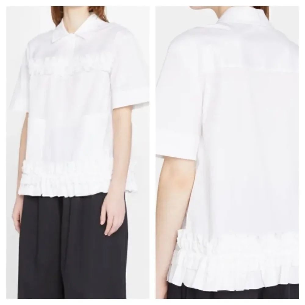 JASON WU Oversized Ruffled White Shirt